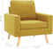 vidaXL Fauteuil stof geel