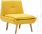 vidaXL Fauteuil stof geel