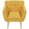 vidaXL Fauteuil stof geel
