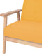 vidaXL Fauteuil stof geel