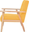 vidaXL Fauteuil stof geel