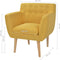 vidaXL Fauteuil stof geel