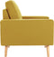 vidaXL Fauteuil stof geel
