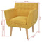 vidaXL Fauteuil stof geel