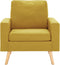 vidaXL Fauteuil stof geel