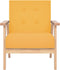 vidaXL Fauteuil stof geel