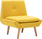 vidaXL Fauteuil stof geel