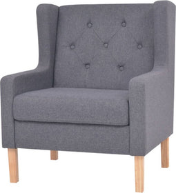 vidaXL Fauteuil stof grijs