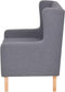 vidaXL Fauteuil stof grijs