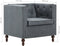 vidaXL Fauteuil stof grijs