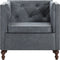 vidaXL Fauteuil stof grijs