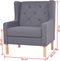 vidaXL Fauteuil stof grijs