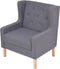 vidaXL Fauteuil stof grijs