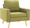 vidaXL Fauteuil stof groen