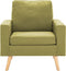 vidaXL Fauteuil stof groen