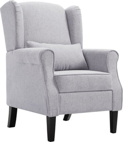 vidaXL Fauteuil stof lichtgrijs