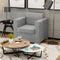 vidaXL Fauteuil stof lichtgrijs