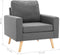 vidaXL Fauteuil stof lichtgrijs