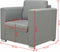vidaXL Fauteuil stof lichtgrijs