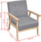 vidaXL Fauteuil stof lichtgrijs