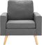 vidaXL Fauteuil stof lichtgrijs