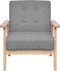 vidaXL Fauteuil stof lichtgrijs