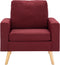 vidaXL Fauteuil stof wijnrood