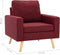 vidaXL Fauteuil stof wijnrood