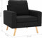 vidaXL Fauteuil stof zwart