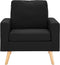 vidaXL Fauteuil stof zwart
