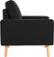 vidaXL Fauteuil stof zwart