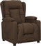 vidaXL Fauteuil verstelbaar stof bruin