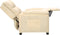 vidaXL Fauteuil verstelbaar stof crèmekleurig