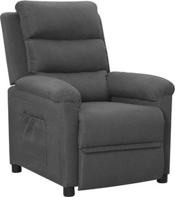 vidaXL Fauteuil verstelbaar stof donkergrijs