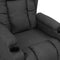 vidaXL Fauteuil verstelbaar stof donkergrijs