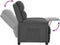 vidaXL Fauteuil verstelbaar stof donkergrijs