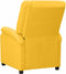 vidaXL Fauteuil verstelbaar stof geel