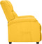 vidaXL Fauteuil verstelbaar stof geel