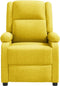 vidaXL Fauteuil verstelbaar stof geel