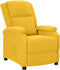 vidaXL Fauteuil verstelbaar stof geel