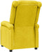 vidaXL Fauteuil verstelbaar stof geel
