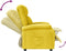 vidaXL Fauteuil verstelbaar stof geel