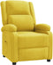 vidaXL Fauteuil verstelbaar stof geel