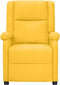 vidaXL Fauteuil verstelbaar stof geel