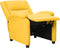 vidaXL Fauteuil verstelbaar stof geel