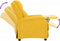 vidaXL Fauteuil verstelbaar stof geel