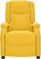 vidaXL Fauteuil verstelbaar stof geel
