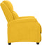 vidaXL Fauteuil verstelbaar stof geel