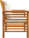 vidaXL - Fauteuils - 2 - st - met - crèmewitte - kussens - massief - acaciahout
