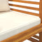 vidaXL - Fauteuils - 2 - st - met - crèmewitte - kussens - massief - acaciahout